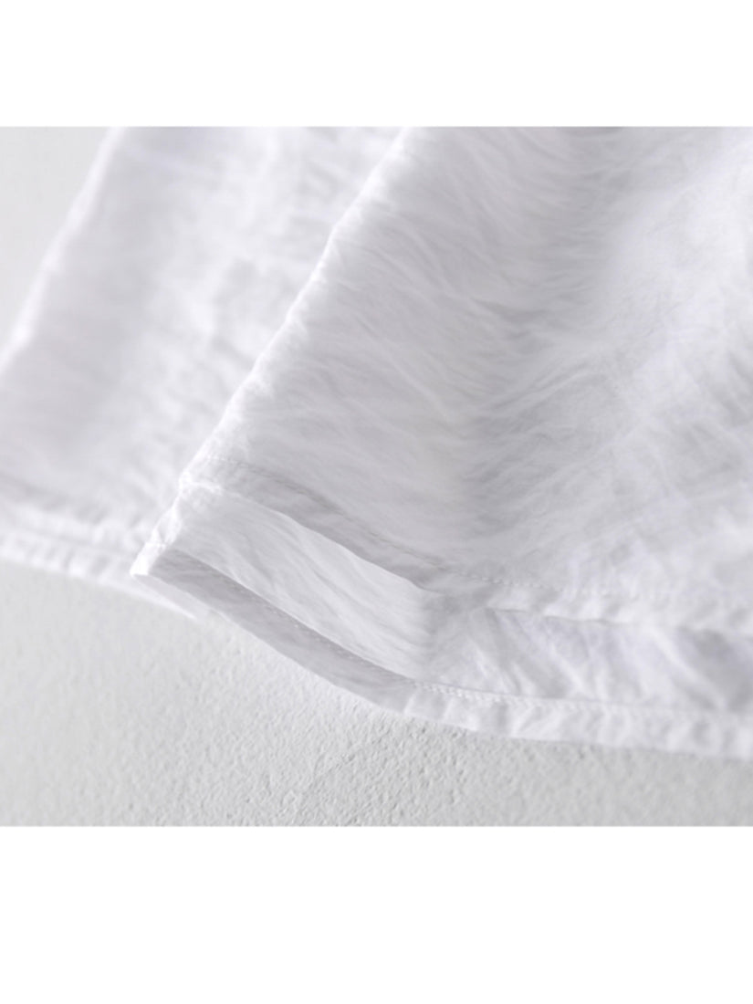 Tencel - cotton white breathable long - sleeved 1950s - 1960s Style Off - Shoulder Cotton Peasant Blouses