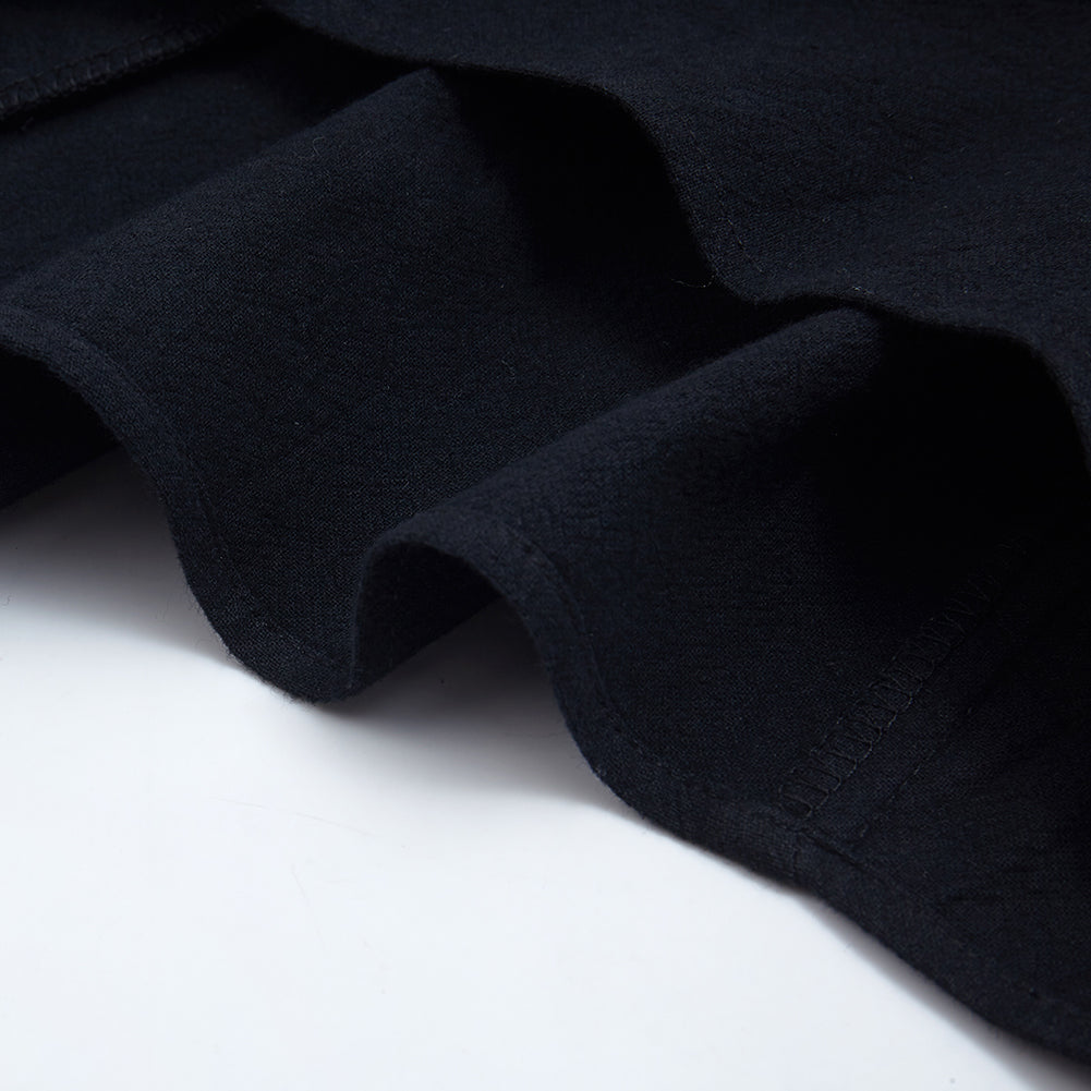 Must - Have Gothic Short - Sleeved Blousess: Square Neckline, Shirred Detail & Asymmetric Hem for Mysterious Style