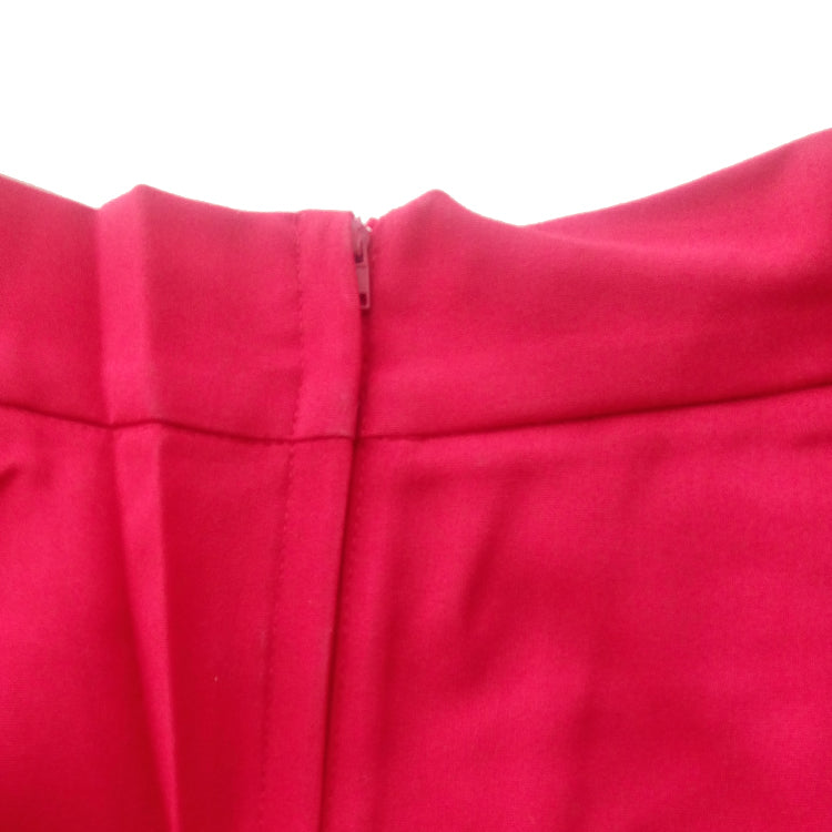 Retro Style Red High Waist A - Line Flared Half Skirt, Knee - Length, Fashionable for Women