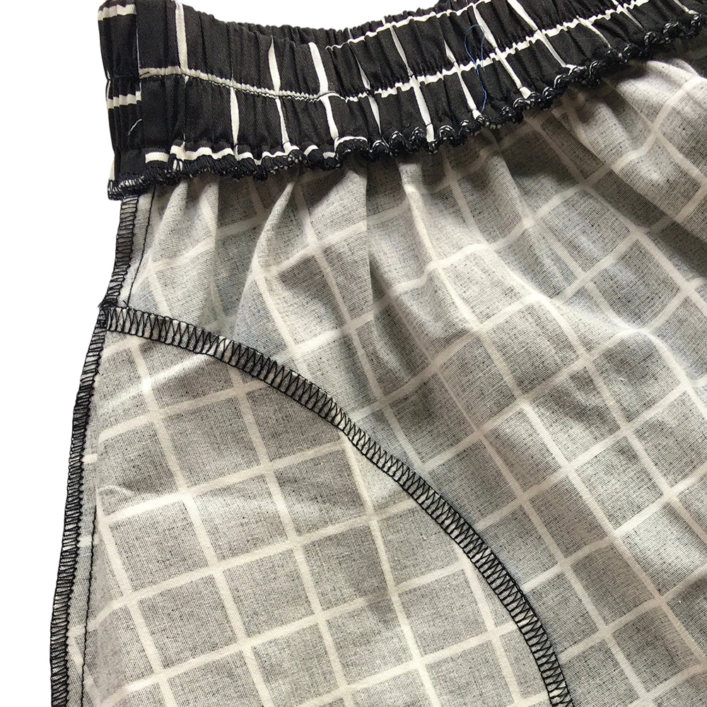 Black White Grid Print High-Waist A-Line Midi Skirt - Retro Vintage Flowy Casual Skirt for Women | Figure-Flattering Daily Brunch Skirt