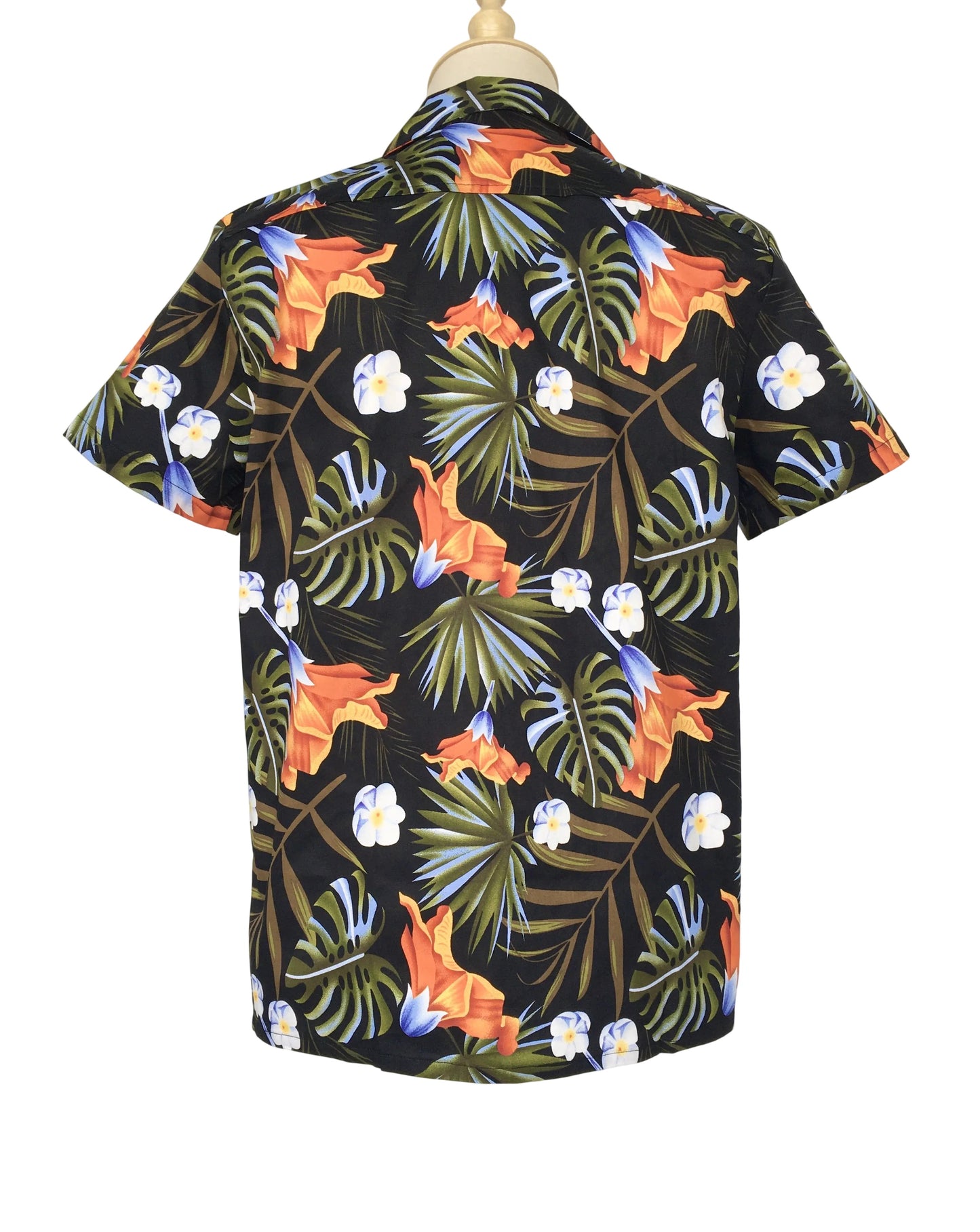 Men's Hawaiian Short Sleeve Shirt Tropical Palm Leaf Floral Print Button Down Vacation Beach Casual Top