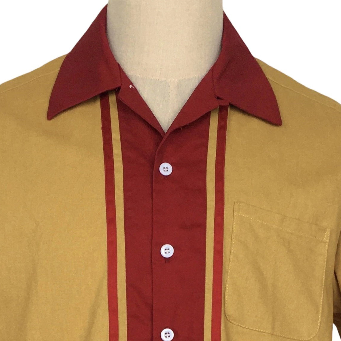 Men's Cuban Collar Short Sleeve Shirt Beige Burgundy Striped Color Block Vintage Relaxed Fit Breathable Cotton Oversized Casual Retro Shirt Wholesale Bulk Order