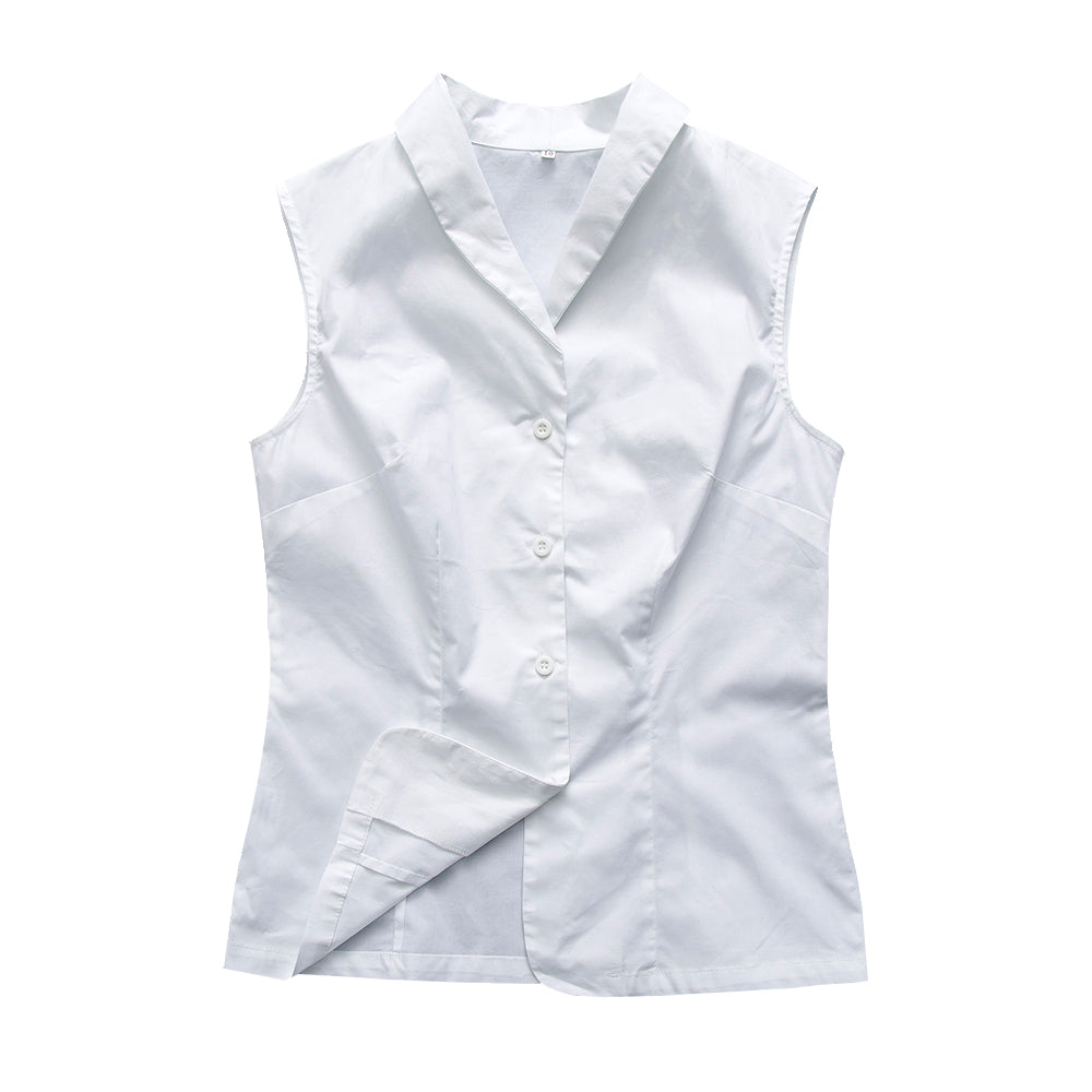 Best - Selling Sleeveless Stand up Collar Blazer Jacket Stylish Buttons & Slim Fit for Luxe - Professional Look