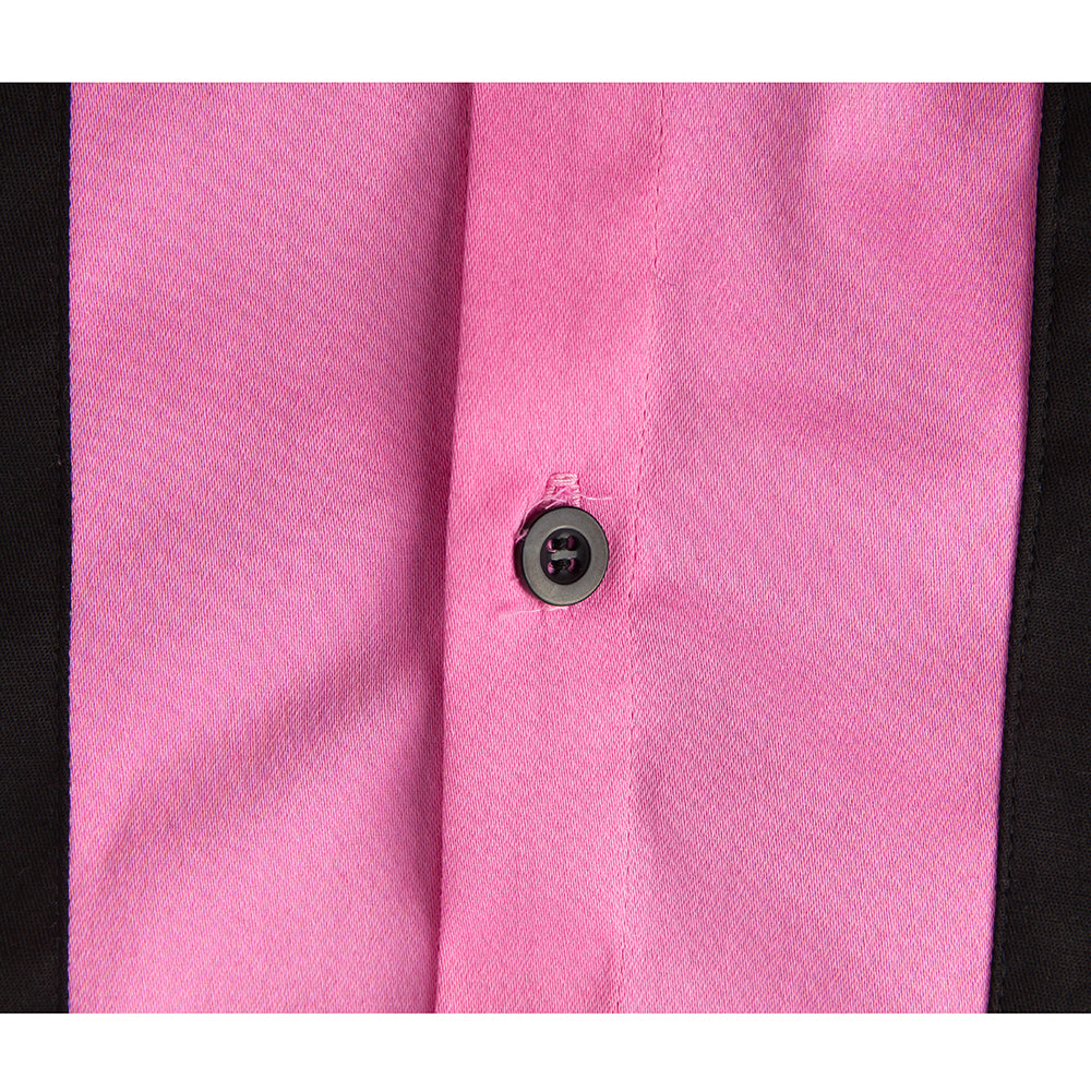 Trendy Black & Pink Short-Sleeved Shirt - Your Must-Have Professional Attire
