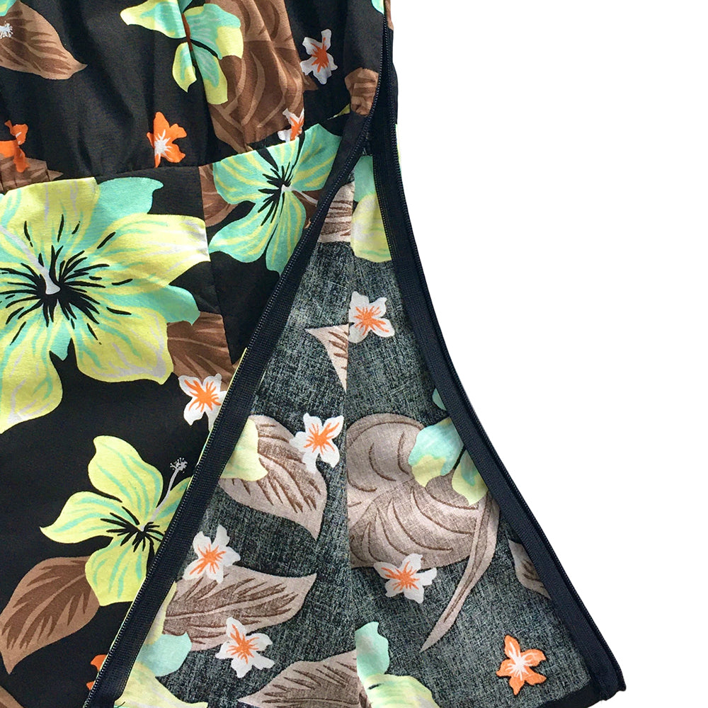 Women Off Shoulder Blouse, Vintage Hibiscus Floral Puff Short Sleeve Top, Summer Slim Fit Peplum Casual Party Shirt for Ladies