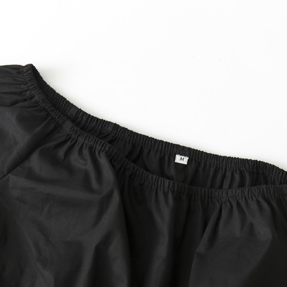 Sexy & Stylish! Off - the - Shoulder Cropped Short - Sleeve Top with Puffed Sleeves - Showcase Your Shoulder Line!
