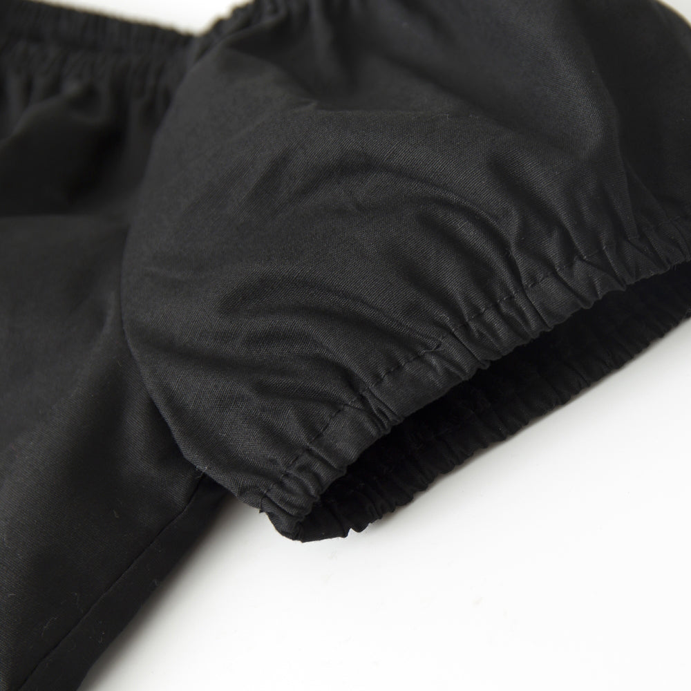 Sexy & Stylish! Off - the - Shoulder Cropped Short - Sleeve Top with Puffed Sleeves - Showcase Your Shoulder Line!