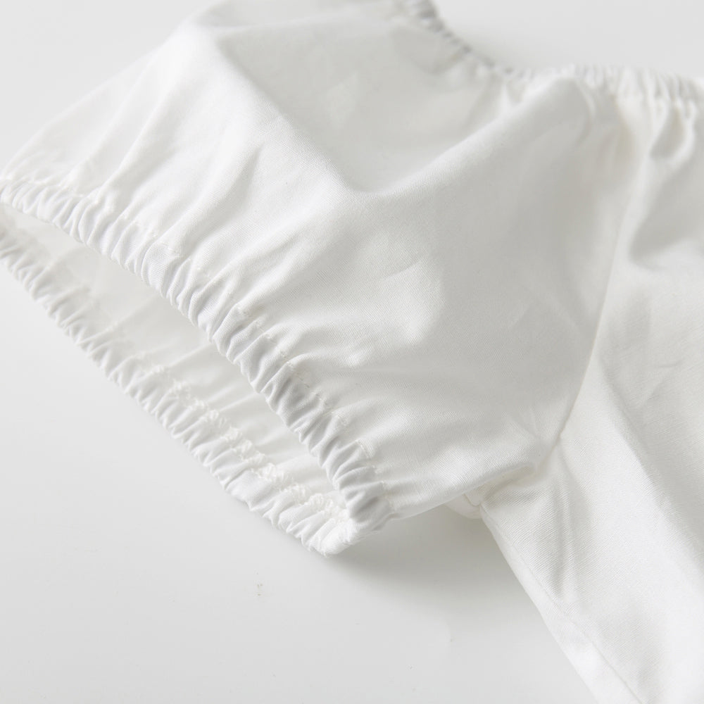 Sexy & Stylish! Off - the - Shoulder Cropped Short - Sleeve Top with Puffed Sleeves - Showcase Your Shoulder Line!