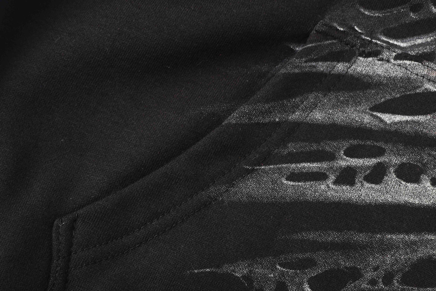 Unisex Streetwear Punk Gothic Skull Zip-Up Hoodie – Dark Themed Graphic with Bold Edgy Design, Perfect for Goth Fans & Bold Outfits