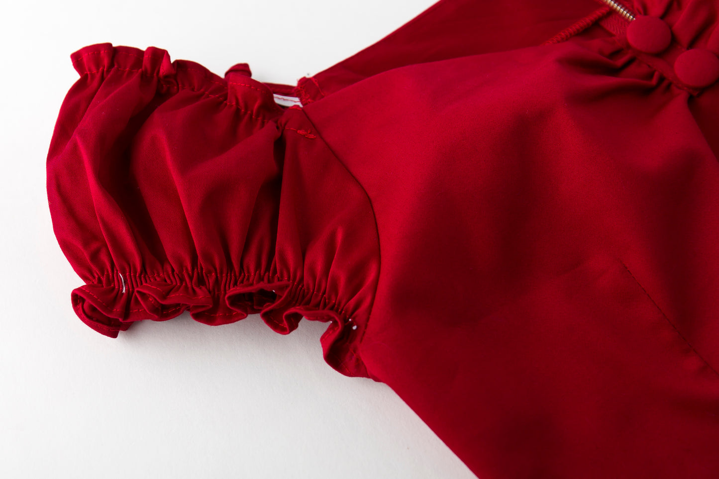 Women's Red Off Shoulder Bodycon Dress - Ruffled Short Sleeve Party Cocktail Midi Dress