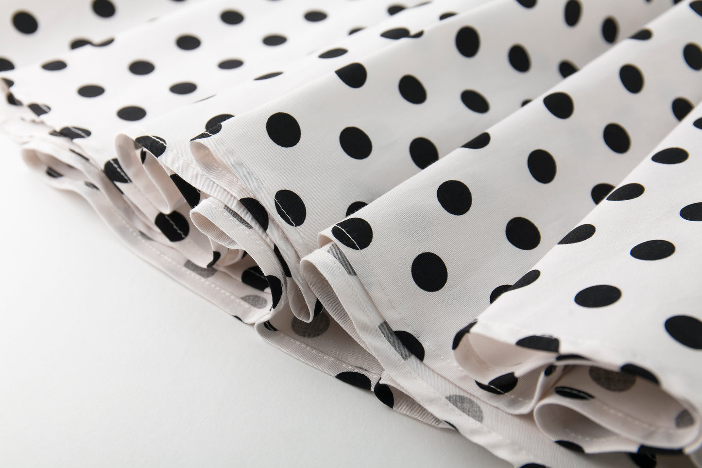 Women's Vintage Polka Dot V - Neck Cap Sleeve A - Line Swing Dress with Black Belt for Cocktail Party Evening Event