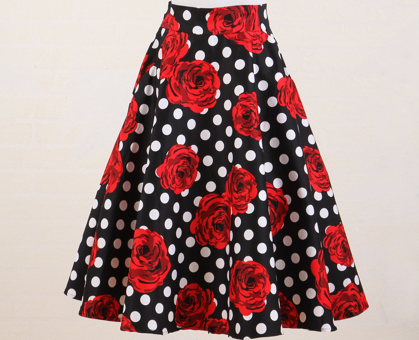 Swing Dancing Party Stage Full Circle Skirts Midi Length Cotton