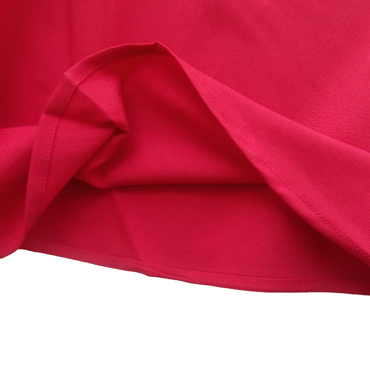 Retro Style Red High Waist A - Line Flared Half Skirt, Knee - Length, Fashionable for Women