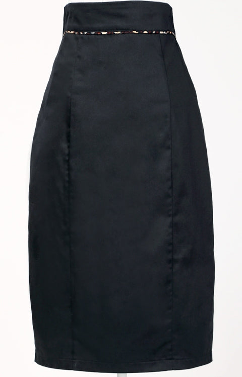 Slim - Fit Black Pencil Skirt 1950s Vintage Style Classic Skirt for Women