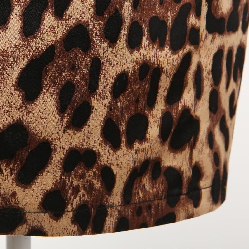 Vintage Leopard Print High Waisted Midi Skirt – Sexy Bodycon Office Pencil Skirt