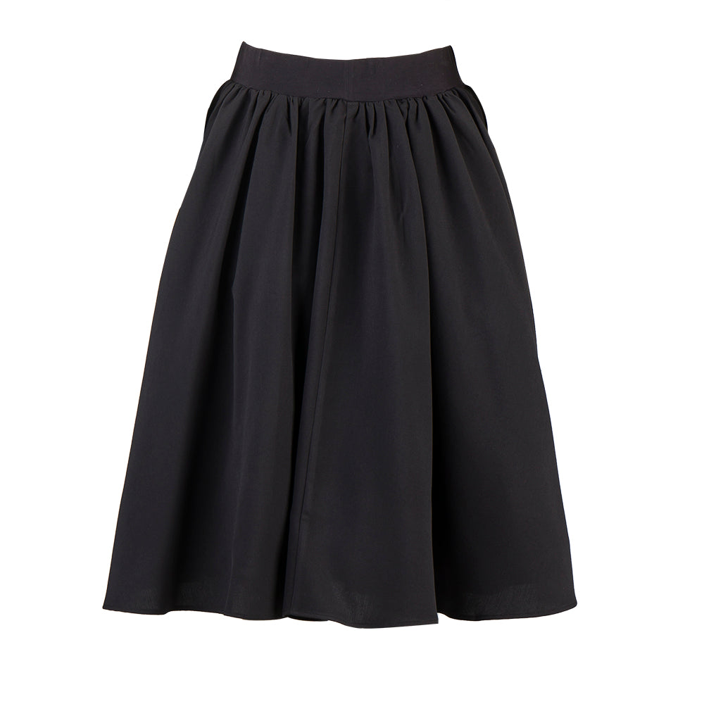 Vintage - Inspired Black Swing Skirt with Pink Poodle Print - Retro, Cute & Versatile A - Line Midi Skirt