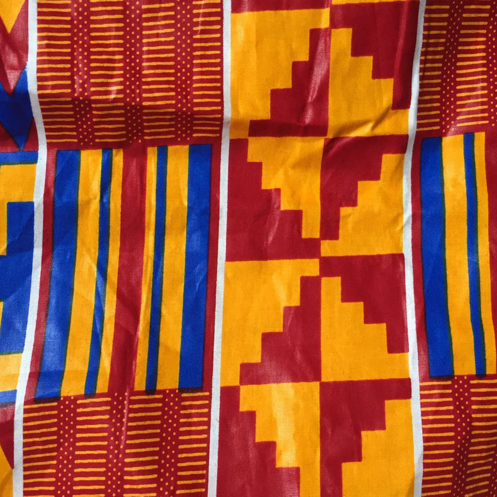 African Wax Print Maxi Skirt - Ethnic Kente Inspired Bohemian Long Skirt with Tie Waist