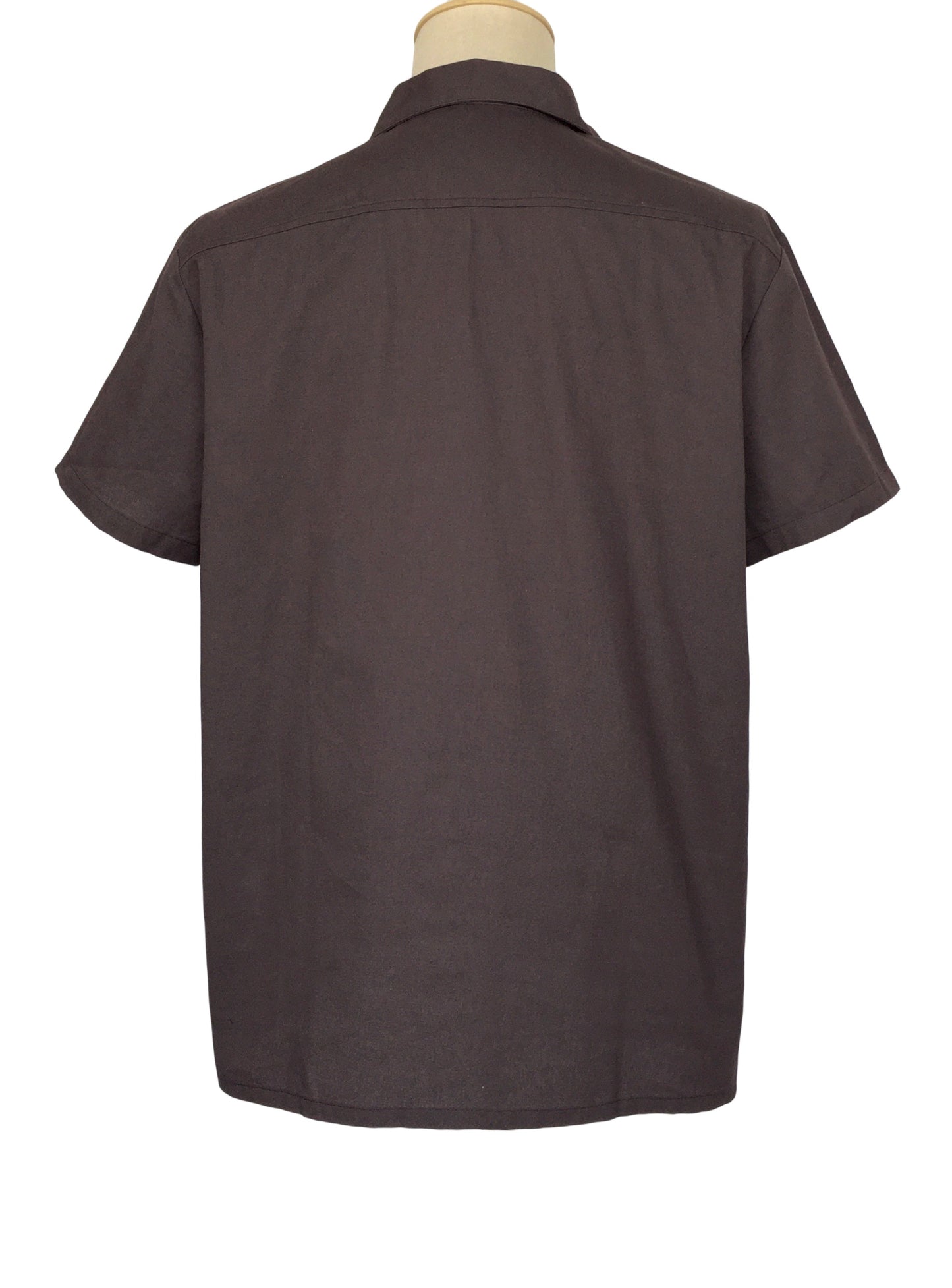 Selling plus size men's shirts, gray, red, brown spliced group clothes, European and American retro punk workwear