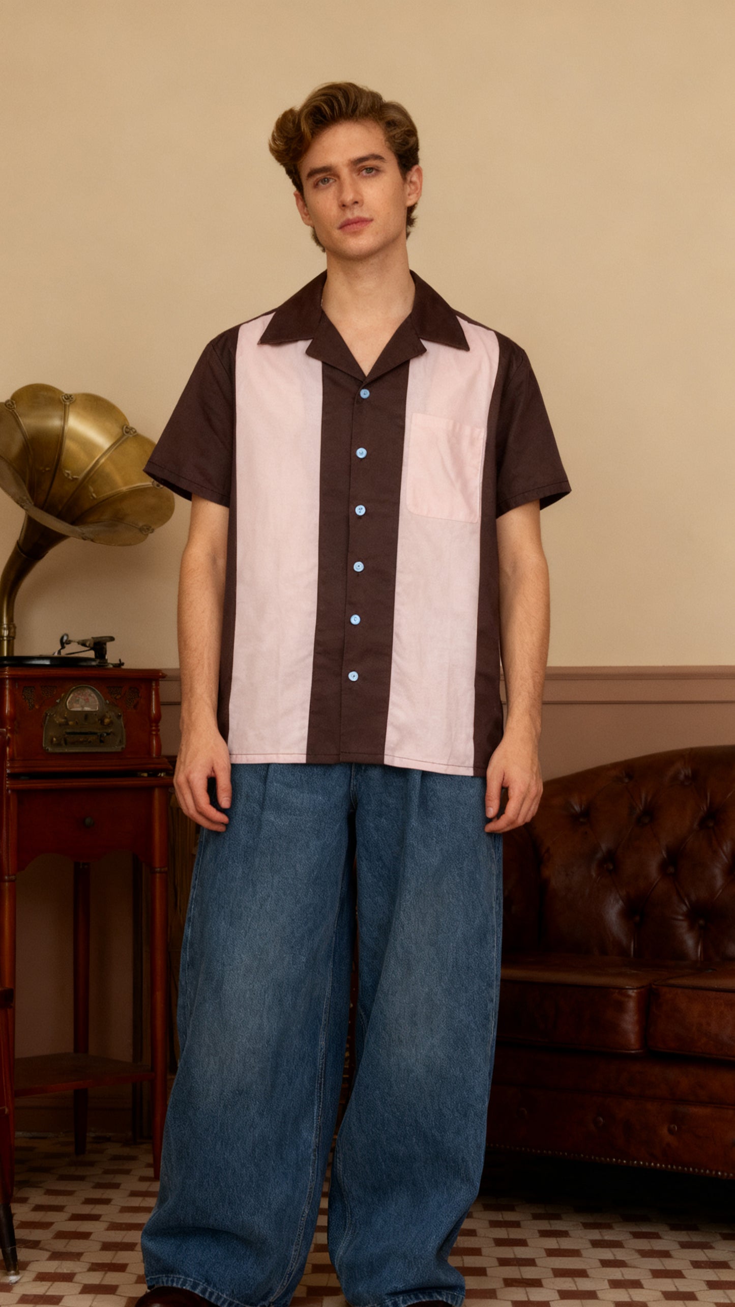 Two-tone Bowling Shirts Cotton Twill Dropshipping