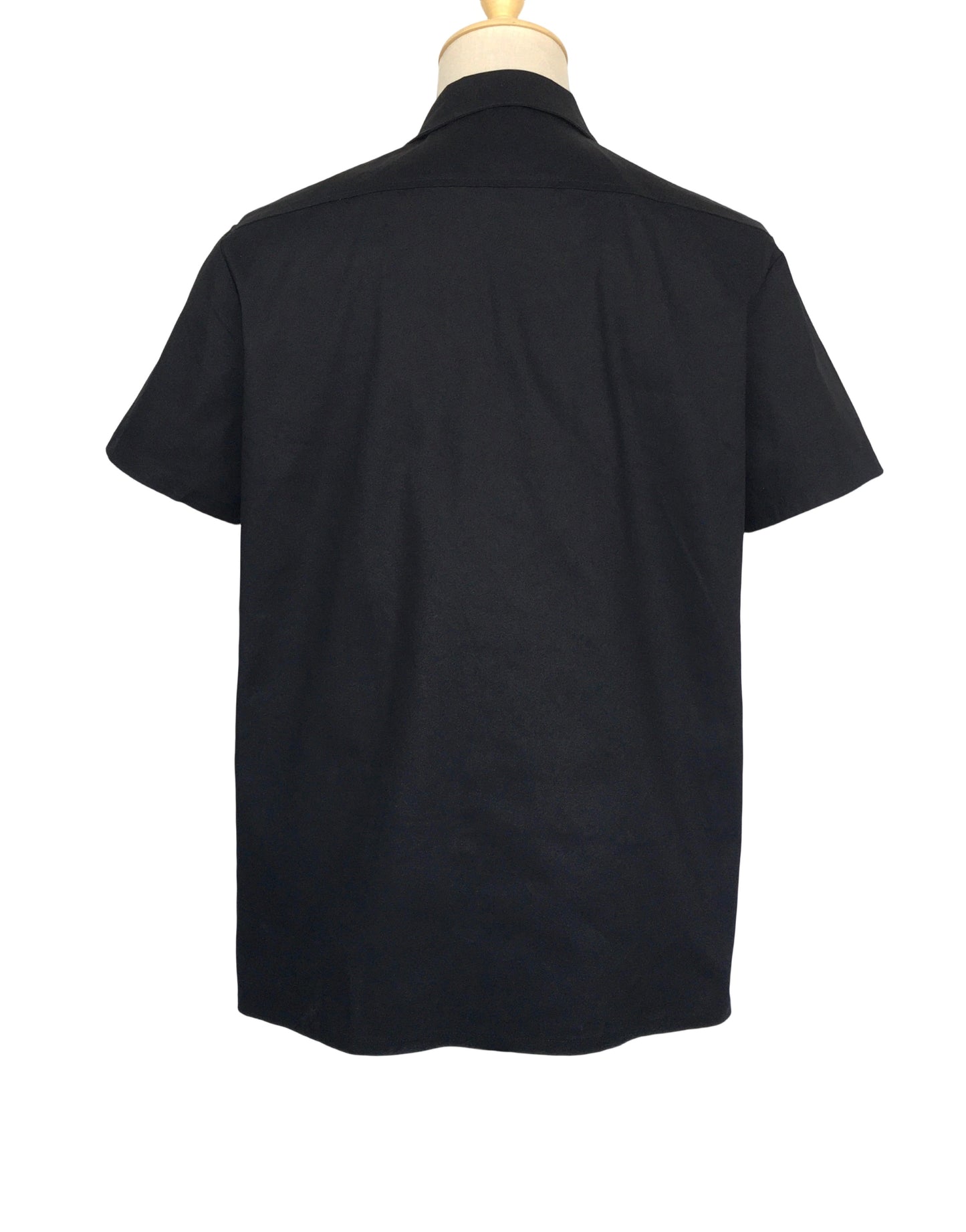 European and American casual men's short sleeved shirt cotton single breasted contrasting splicing