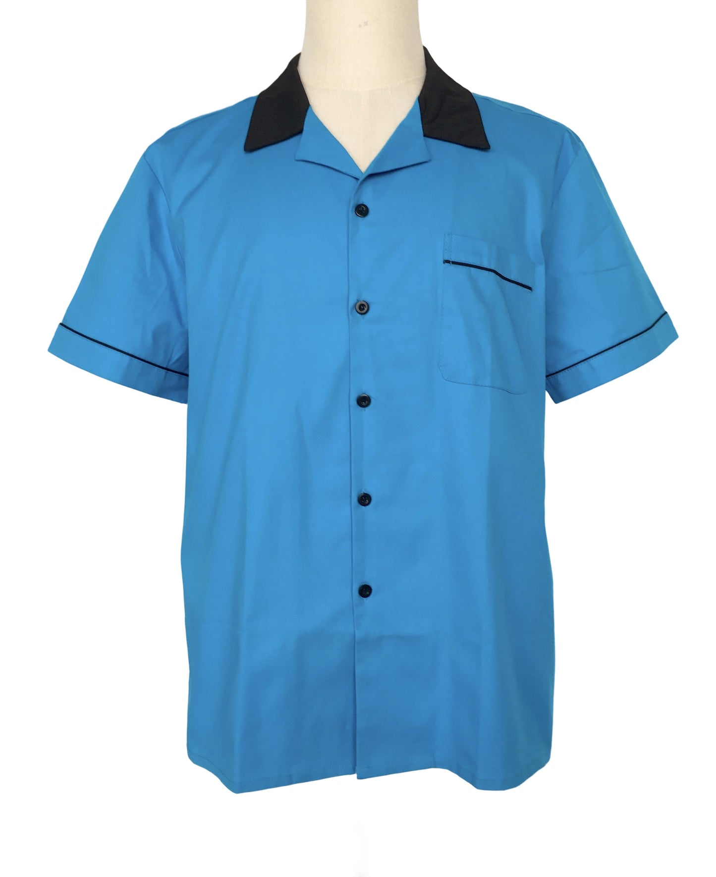 Retro Party Stage Work Shirt for Men - Short Sleeve Cotton Vintage Fashion Casual Top