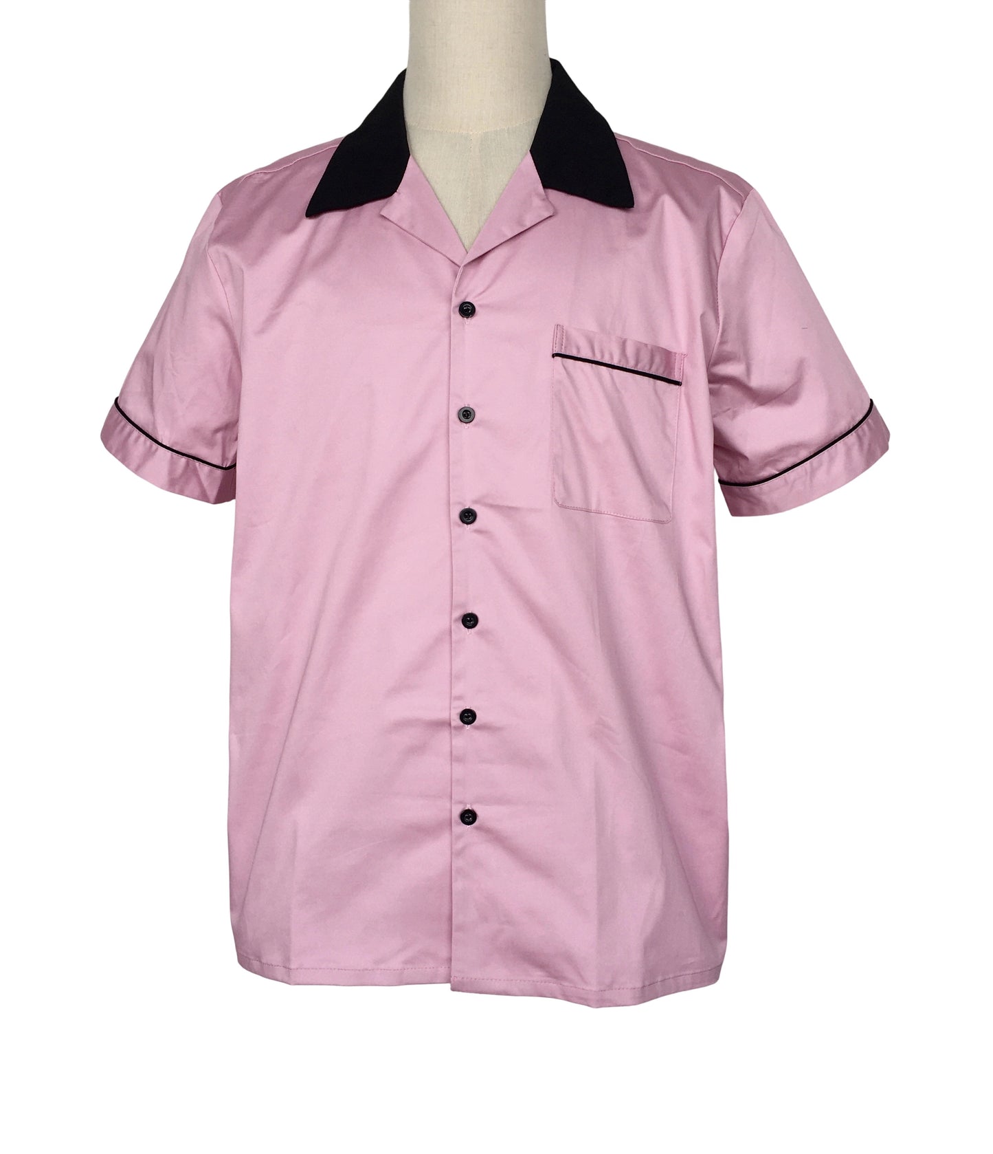 Retro Party Stage Work Shirt for Men - Short Sleeve Cotton Vintage Fashion Casual Top