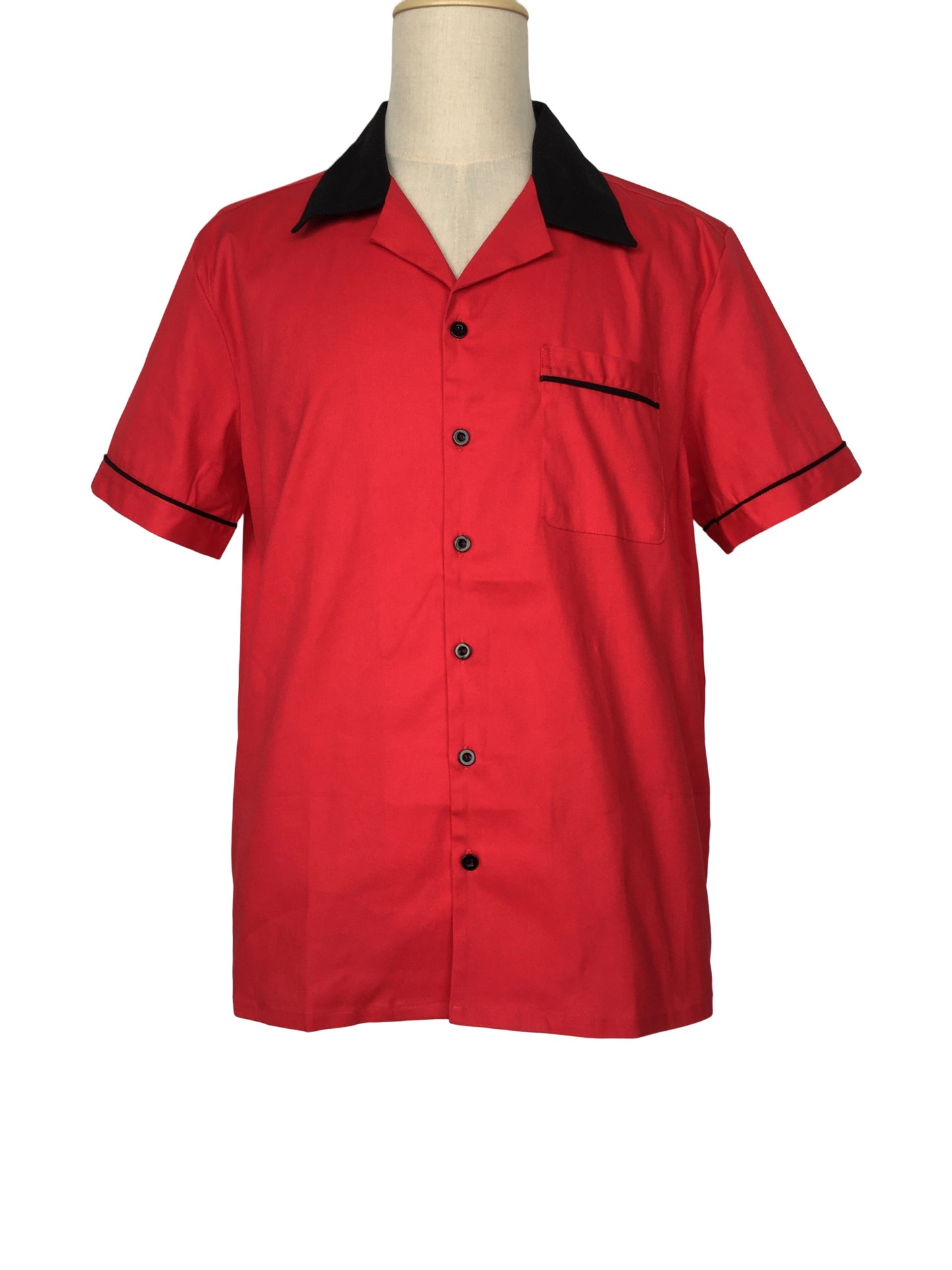 Retro Party Stage Work Shirt for Men - Short Sleeve Cotton Vintage Fashion Casual Top