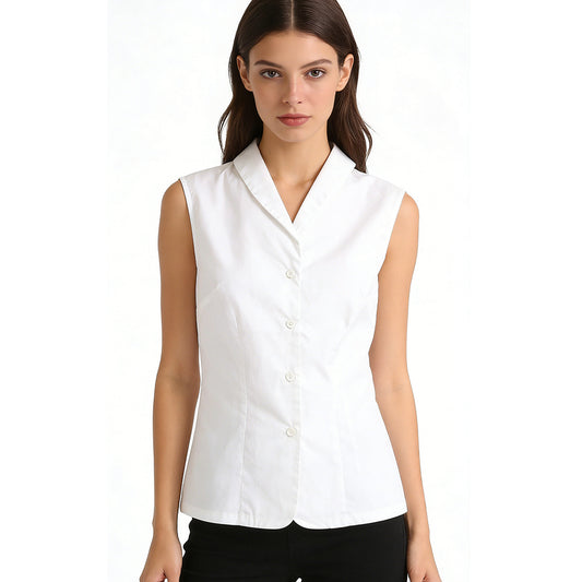 Best - Selling Sleeveless Stand up Collar Blazer Jacket Stylish Buttons & Slim Fit for Luxe - Professional Look