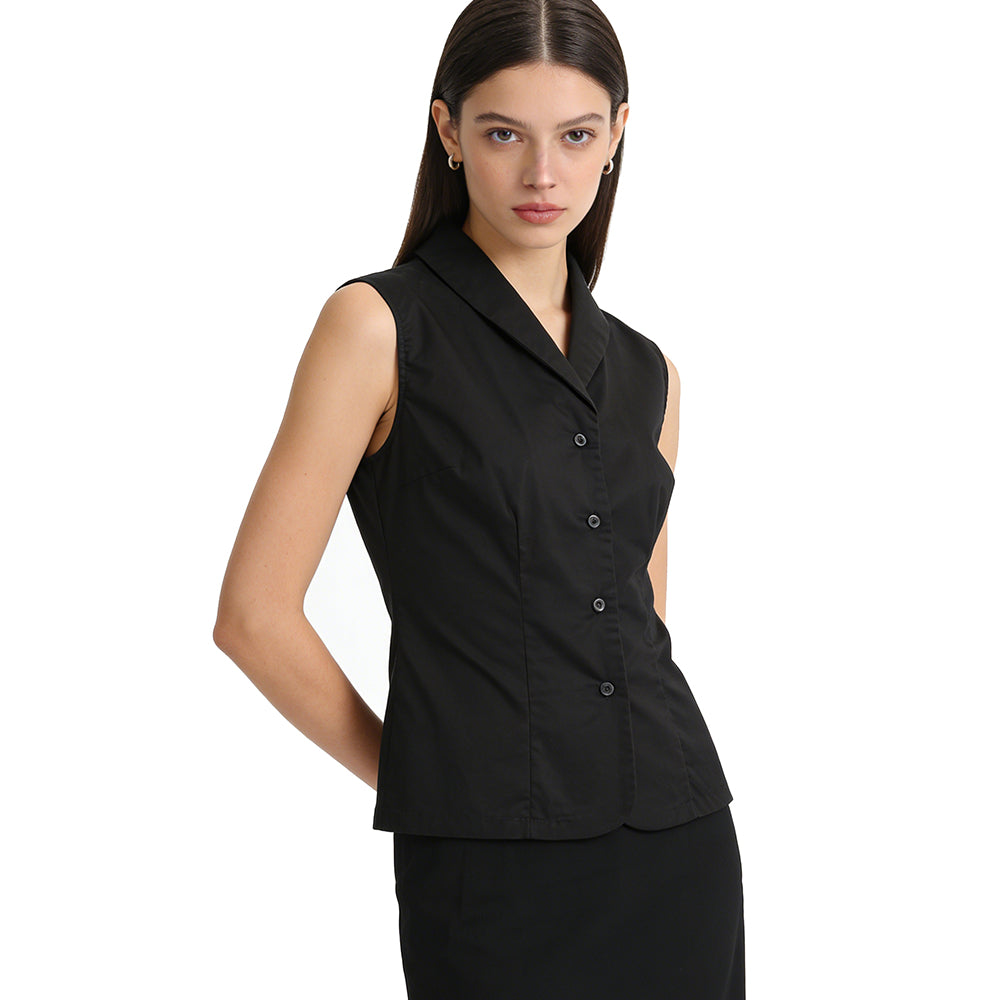 Best - Selling Sleeveless Stand up Collar Blazer Jacket Stylish Buttons & Slim Fit for Luxe - Professional Look
