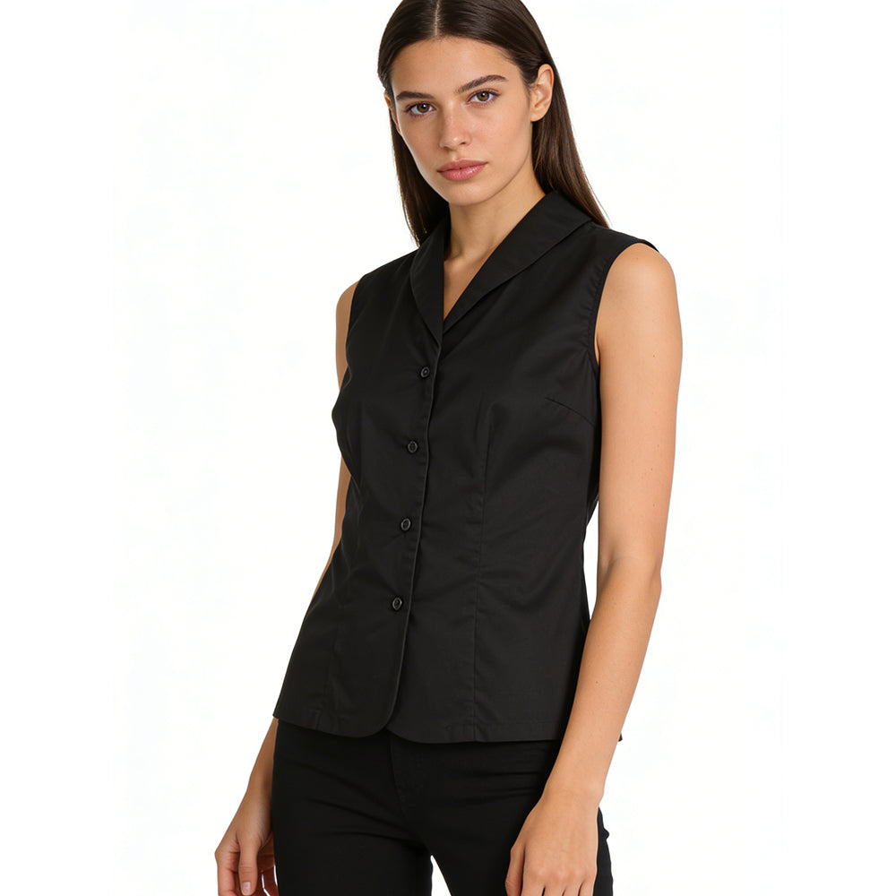 Best - Selling Sleeveless Stand up Collar Blazer Jacket Stylish Buttons & Slim Fit for Luxe - Professional Look